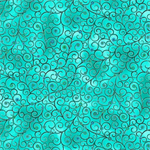 Blank Quilting - Ovarian Cancer Inspiration - Scroll, Teal