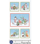 P & B Textiles - Frost & Fable - 24^ Festive Friends Panel, Multi