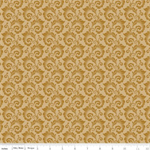 Riley Blake - Christmas Greetings - Scroll, Gold