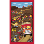 Quilting Treasures - Dig It - 24^ Construction Panel, Brown