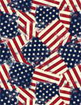 Wilmington Prints - Americana - Flag Toss, Multi