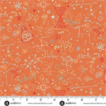 Makower Fabrics - Orbit - Formula, Orange