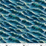 Blank Quilting - Wilderness Song - Water/Waves, Blue