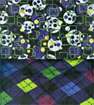 Fabri-Quilt - Quilted Fabric - Geo Purples, Purple