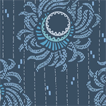 Andover - Downton Abby - The Lord & Lady Collection - Wallpaper, Blue