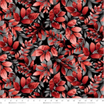 Henry Glass - Scarlet's Treasure - Leaves, Black Red