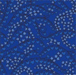 Oasis Fabrics - Paisley Story - Heartvine, Blue