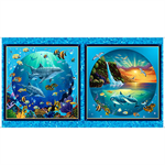 Quilting Treasures - Artworks VIII - Under the Sea - 24^ Panel, Blue