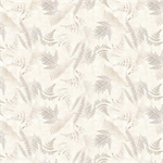 Clothworks - En Bleu - Ferns, Light Cream