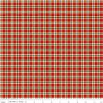 Riley Blake - Christmas Greetings - Plaid, Red
