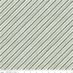 Riley Blake - Holiday Spirit - Diagonal Stripes, Green