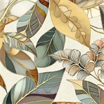 Quilting Treasures - Frond Nouveau - Leaves, Cream