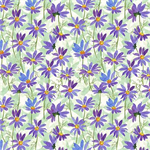 Clothworks - Flower Shop - Daisies, Purple