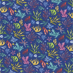 Blank Quilting - Along The Coast - Fish With Sea Weed, Dark Blue