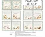 Northcott - Woodland Heart - 36^ Little Hedgehog Book Panel, Multi
