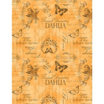 Wilmington Prints - Dahlia Botanica - Ephemera, Orange