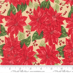 Moda - Holiday Cheer - Vintage Poinsettia, Natural