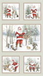 P & B Textiles - Woodland Whispers - 24^ Santa's Woodland Wonder Panel, Multi