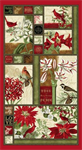 Blank Quilting - Yuletide Botanica - 24^ Panel, Red