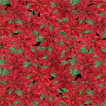 Wilmington Prints - Christmas Joy - Medium Poinsettia, Red/Green