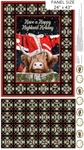 Northcott - Highland Heart - 24^ Advent Calender Panel, Black
