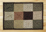 Braided Rug - Burgundy/Mustard Quilt Patch, 20^ X 30^ (Rectangle)