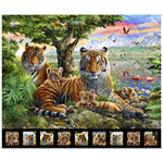 Quilting Treasures - Artworks XIV - 36^ Tiger Panel, Multi