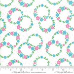 Moda - Flower Sacks - Double Wreaths, White
