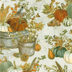 Robert Kaufman - Warm Welcome - Pumpkins in Tubs, Natural