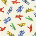 Robert Kaufman - American Vintage - Airplanes, Ivory