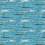 Henry Glass - Window to Paradise - Dolphins, Ocean Blue