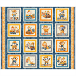 Quilting Treasures - Build It - Construction Animals Picture, Multi