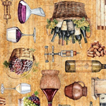 Quilting Treasures - Cork & Barrel - Everything Wine, Wheat
