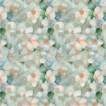 Hoffman California - Brilliant Ones - Jeweled Flowers, Green