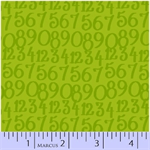 Marcus Fabrics - Do The Math - Tonal Numbers, Lime