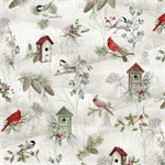 P & B Textiles - Winter Song - Layered Scenic w/Birdhouses, Multi