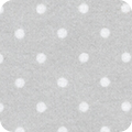 Robert Kaufman - Cozy Cotton Flannel - White Dots on Silver