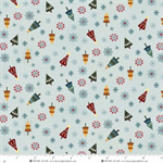 Henry Glass - Nordic Holiday - Tossed Trees, Ice Blue