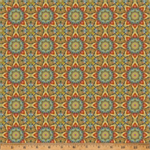 Hoffman California - Bubblelicious - Flower Bloom Tiles, Gold