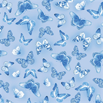 Kanvas Studio - Blueberry Hill - Butterflies, Light Blue