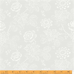 Windham Fabrics - Crystal - Stippled Floral, White on White