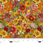 Blank Quilting - Enchanted Canopy - Allover Flowers, Persimmon
