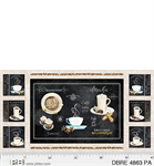 P & B Textiles - Deja Brew - 24^ Coffee Panel, Black
