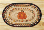 Braided Rug - Pumpkin Candy Corn, 20^ X 30^ (Oval)