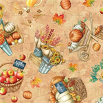 Michael Miller - Autumn Flower Market - Autumn Scenes, Honey