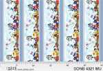P & B Textiles - Song Birds - Border Stripe, Multi