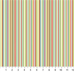 Northcott - Country Mouse - Barcode Stripe, White