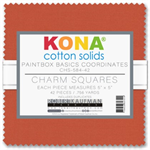 Robert Kaufman - 5^ Charm Squares - Paintbox Basics Coordinates - Kona Solids