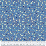 Windham Fabrics - Fur-ever Friends - Fetch Bone, Blue