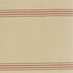 Moda -  Flag Day Farm Toweling - 16^ Hemmed Edge Red Stripe, Natural
